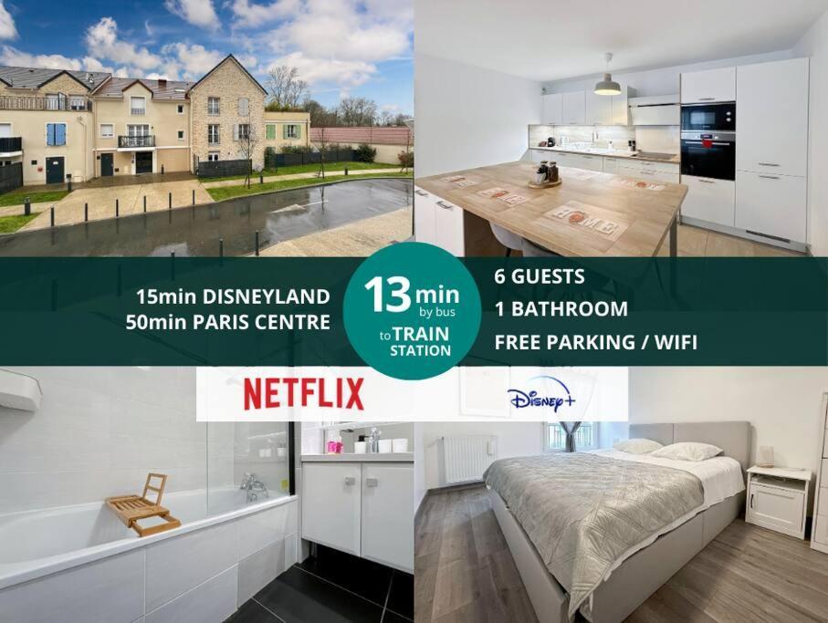 Le Cosy Villeneuve - Appartement Cosy Pour 6 A Disneyland Paris Екстер'єр фото